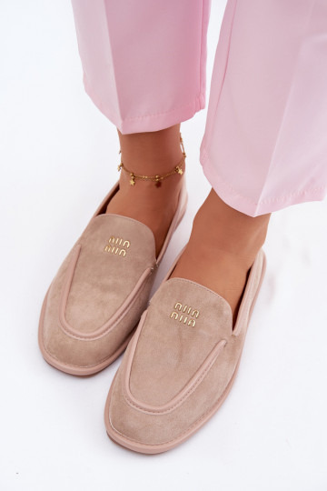 Mocassini flat da donna Vinceza 62271 color sabbia