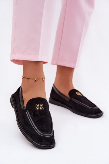 Mocassini flat da donna Vinceza 62271 color nero 2