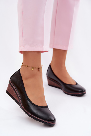 Scarpe da donna con plateau Vinceza 58628 color nero 2