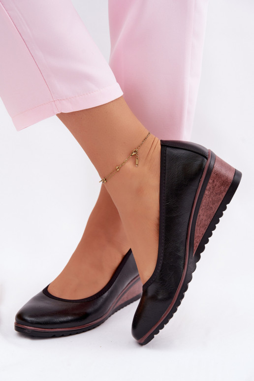 scarpe Femminile con una piattaforma Vinceza 58628 colore nero