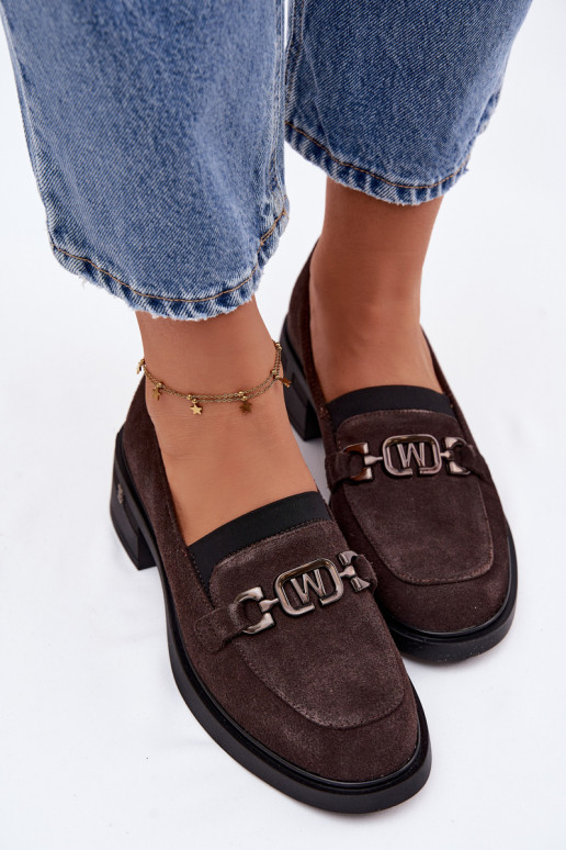 scarpe mocassini da donnaAbilitatoturalnego dalla pelle scamosciatau Con tacco basso Vinceza 18127 CzekoladoAe