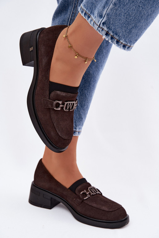 scarpe mocassini da donnaAbilitatoturalnego dalla pelle scamosciatau Con tacco basso Vinceza 18127 CzekoladoAe