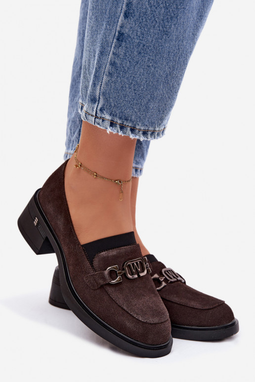 scarpe mocassini da donnaAbilitatoturalnego dalla pelle scamosciatau Con tacco basso Vinceza 18127 CzekoladoAe