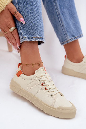 Scarpe per il tempo libero Big Star NN274445 Memory Foam System beige