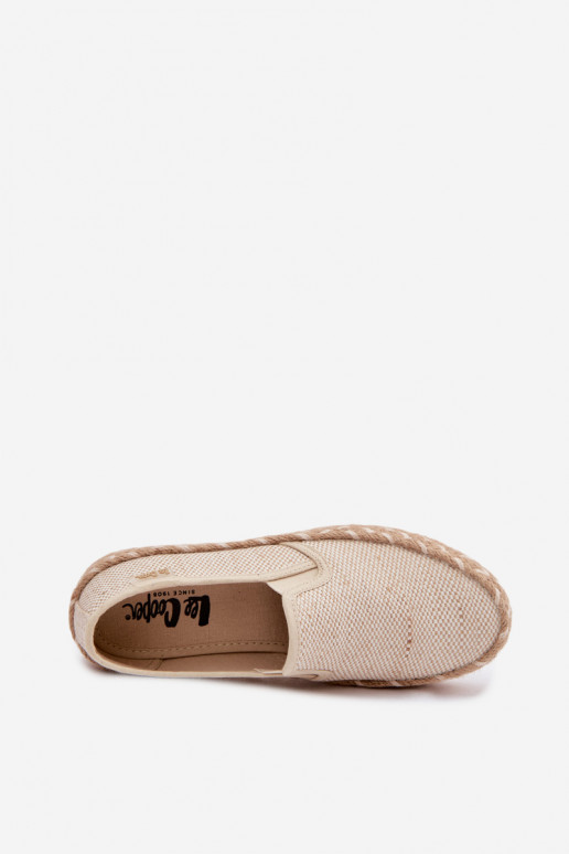 Espadrillas con una piattaforma Con treccia Lee Cooper LCIN-26-31-4332 beige
