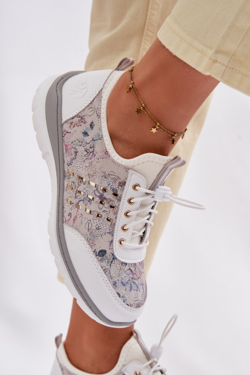 Elegantellato Pelle scarpe Femminile D&A GR61-5990 Colore bianco