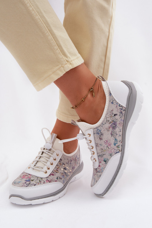 Elegantellato Pelle scarpe Femminile D&A GR61-5990 Colore bianco