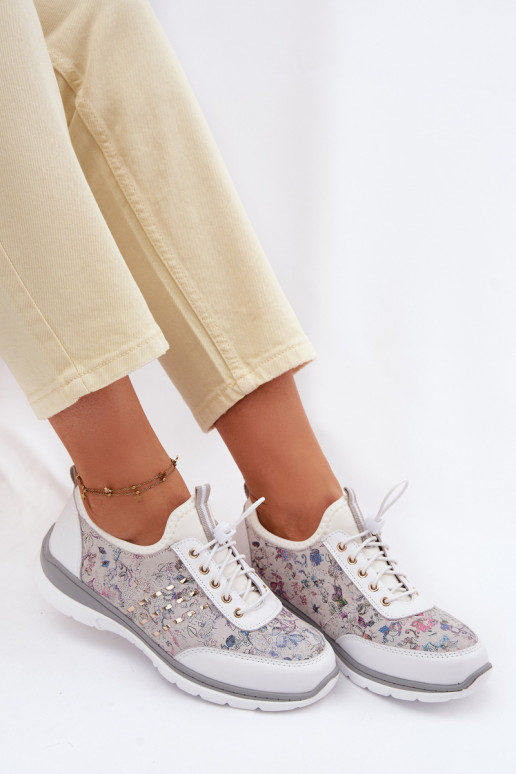 Elegantellato Pelle scarpe Femminile D&A GR61-5990 Colore bianco