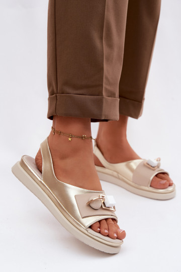 Sandali da donna Femminile con ornamenti D&A GR61-5932 colore dorato