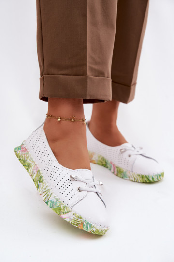 Scarpe in pelle da donna S.Barski GR61-5970 bianche 2