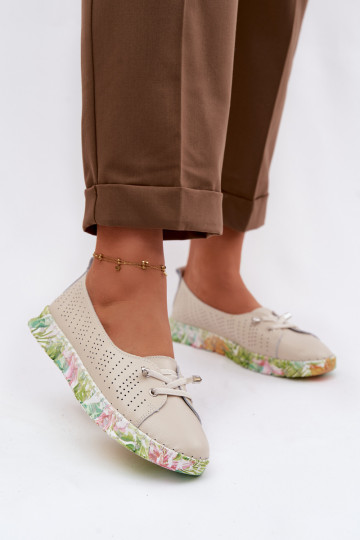 Pelle scarpe Femminile S.Barski GR61-5970 beige 2