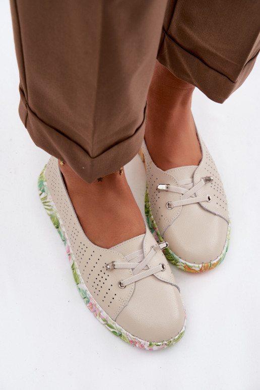 Pelle scarpe Femminile S.Barski GR61-5970 beige