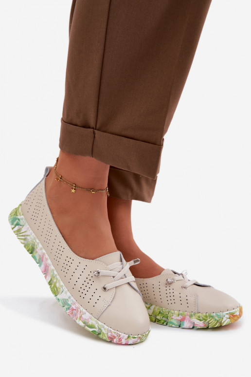 Pelle scarpe Femminile S.Barski GR61-5970 beige