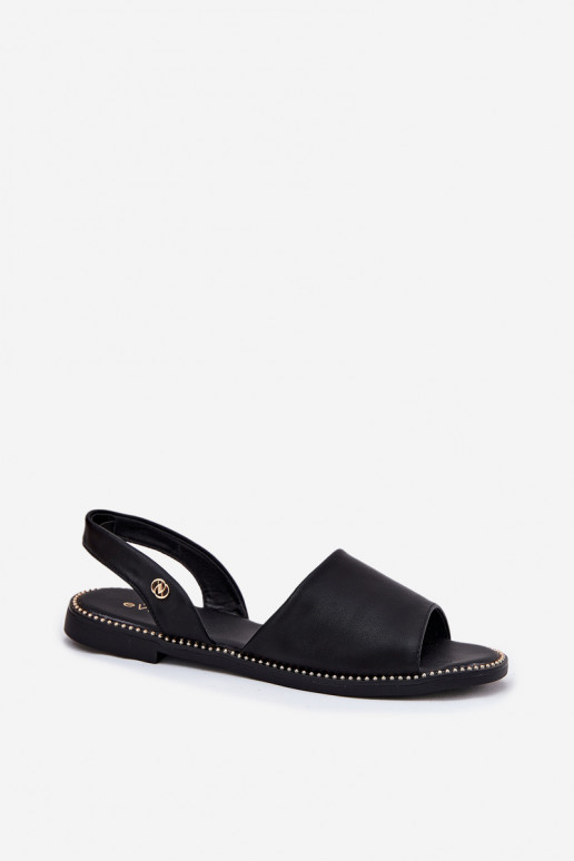 Sandali da donna con tacchi larghi Eko Pelle colore nero Dereka