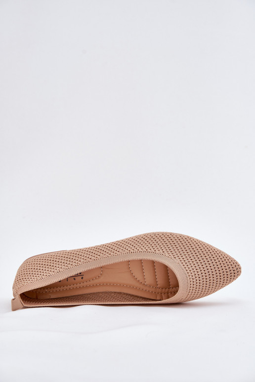 griglia Ballerine in tessuto Femminile beige Sarina