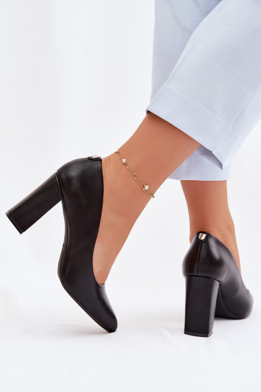 Scarpe con i tacchi in ecopelle Sergio Leone PB216 colore nero