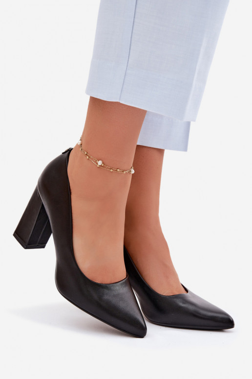 Scarpe con i tacchi in ecopelle Sergio Leone PB216 colore nero