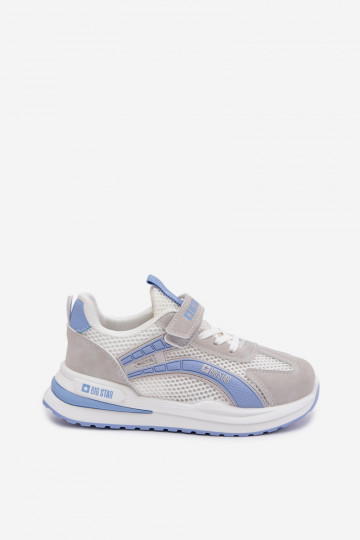 Scarpe sportive per bambini Big Star TT374153 HI-POLY SYSTEM bianche-blu 2