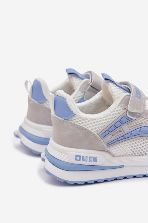 scarpe Scarpe da ginnastica per bambini Big Star TT374153 HI-POLY SYSTEM Bianco-colore blu