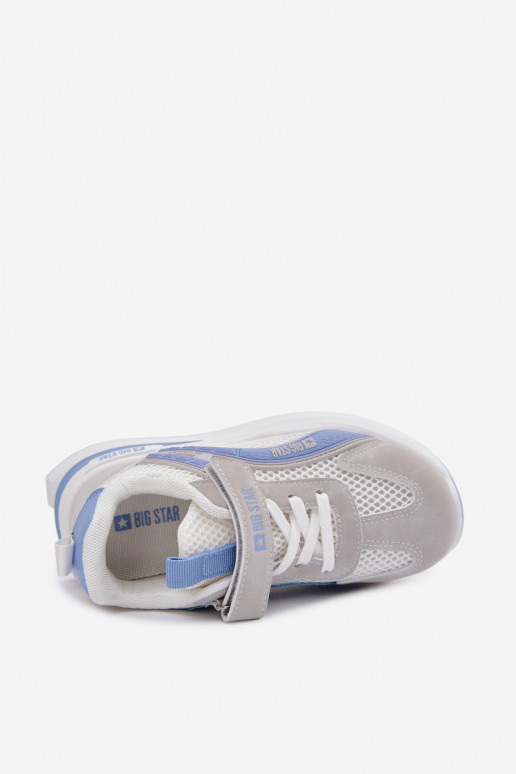 scarpe Scarpe da ginnastica per bambini Big Star TT374153 HI-POLY SYSTEM Bianco-colore blu