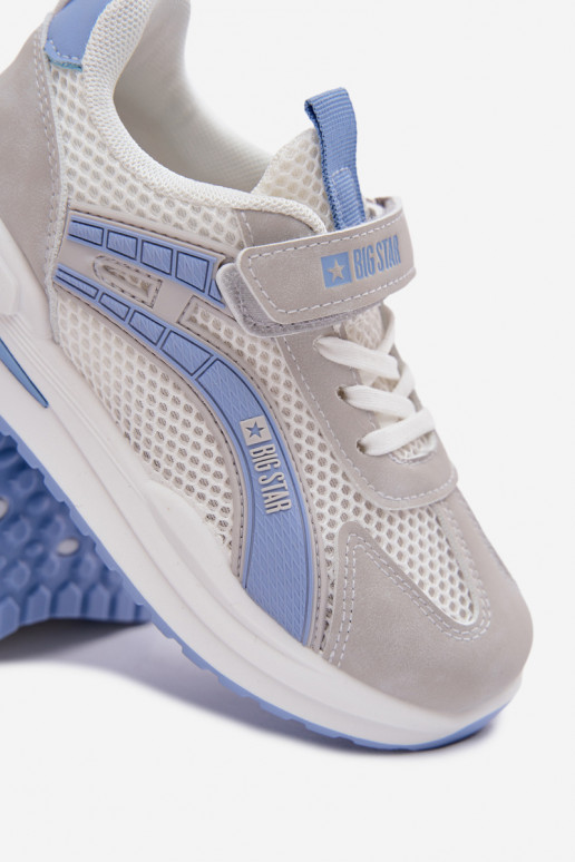 scarpe Scarpe da ginnastica per bambini Big Star TT374153 HI-POLY SYSTEM Bianco-colore blu
