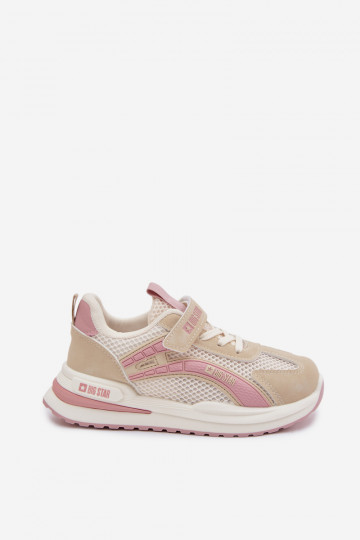 Scarpe sportive per bambini Big Star TT374151 HI-POLY SYSTEM color sabbia-rosa 2