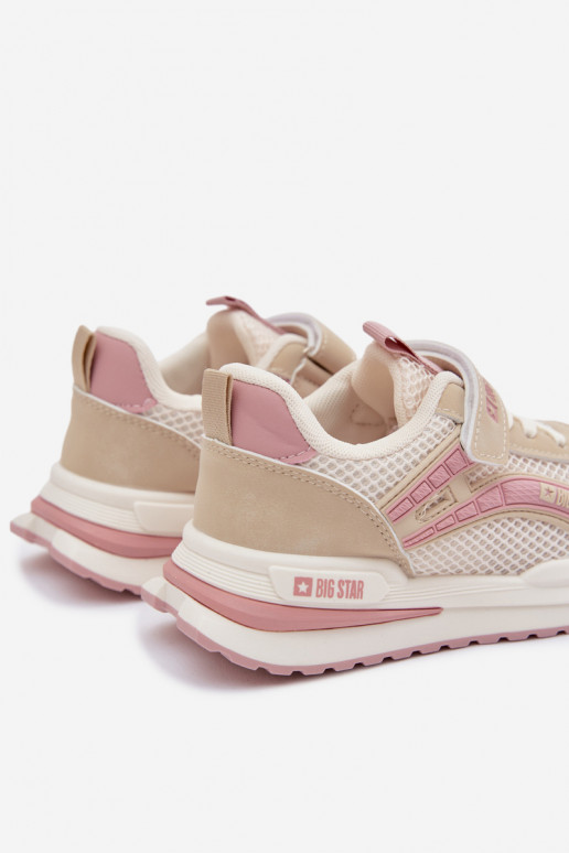 scarpe Scarpe da ginnastica per bambini Big Star TT374151 HI-POLY SYSTEM beige-colore rosa