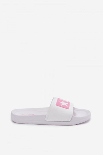 Pantofole per bambini Big Star TT374A002 bianche-rosa 2