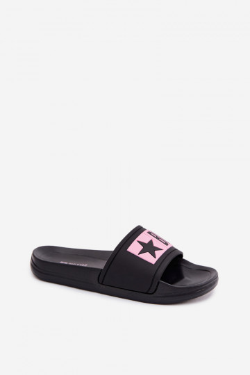 Pantofole per bambini Big Star TT374A004 nere-rosa