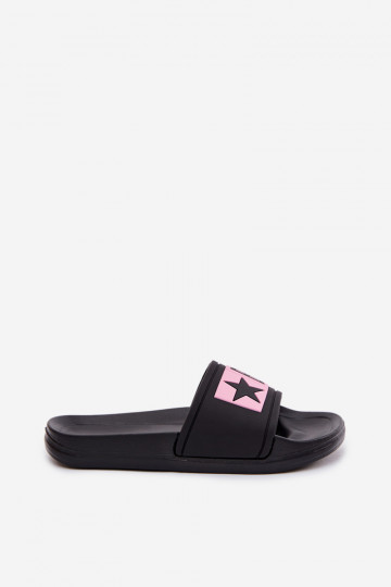 Pantofole per bambini Big Star TT374A004 nere-rosa 2