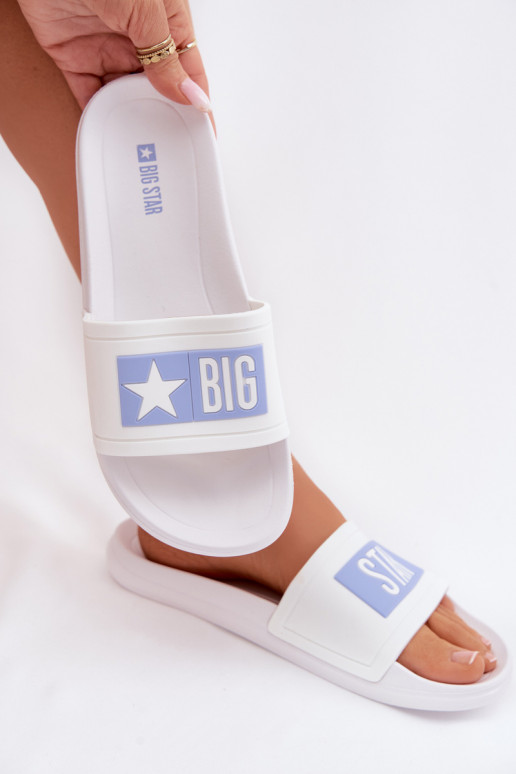Femminile Pantofole Big Star TT274A002 Bianco-colore blu