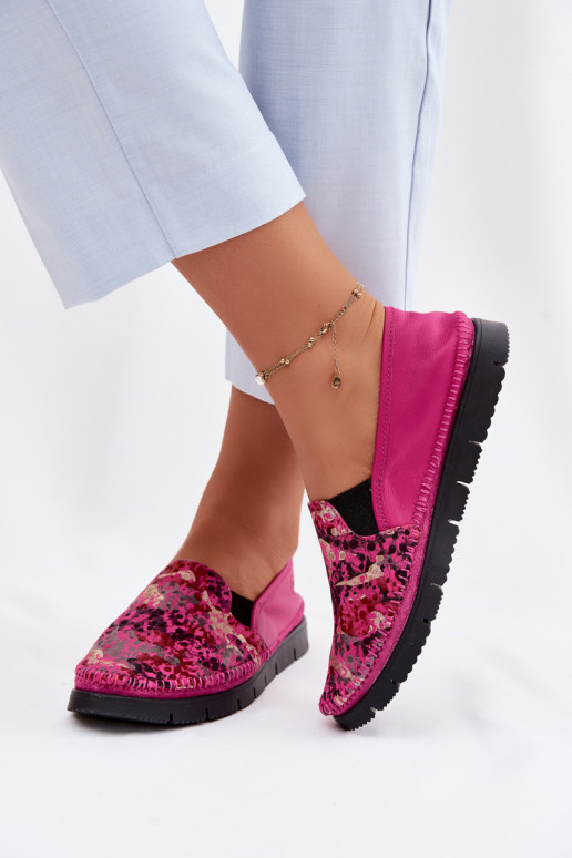 Stivali in pelle da donna Deveciejka 03512-73 colore rosa