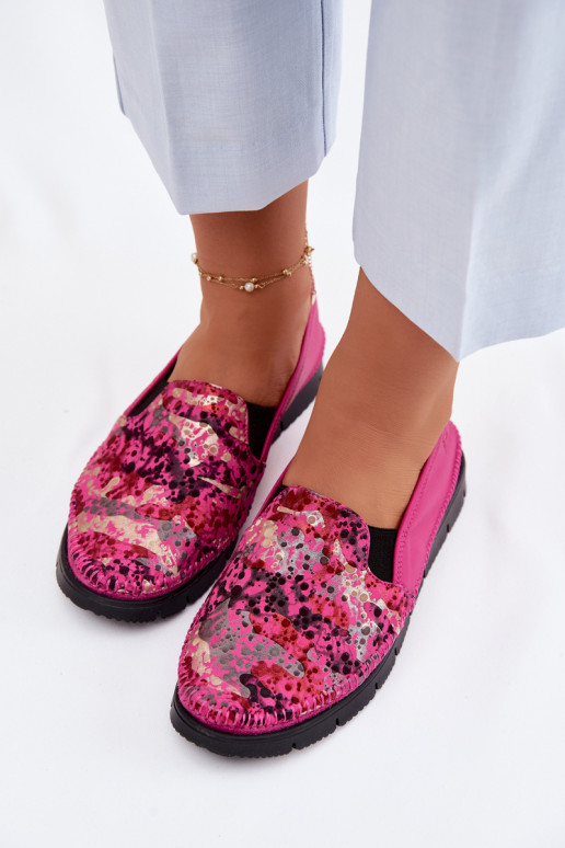 Stivali in pelle da donna Deveciejka 03512-73 colore rosa