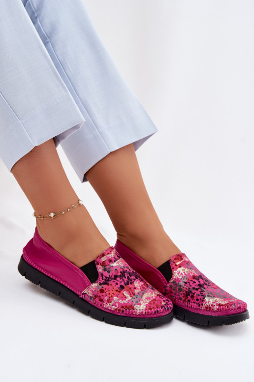 Stivali in pelle da donna Deveciejka 03512-73 colore rosa