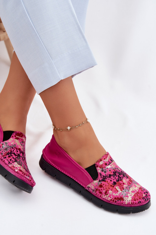 Stivali in pelle da donna Deveciejka 03512-73 colore rosa