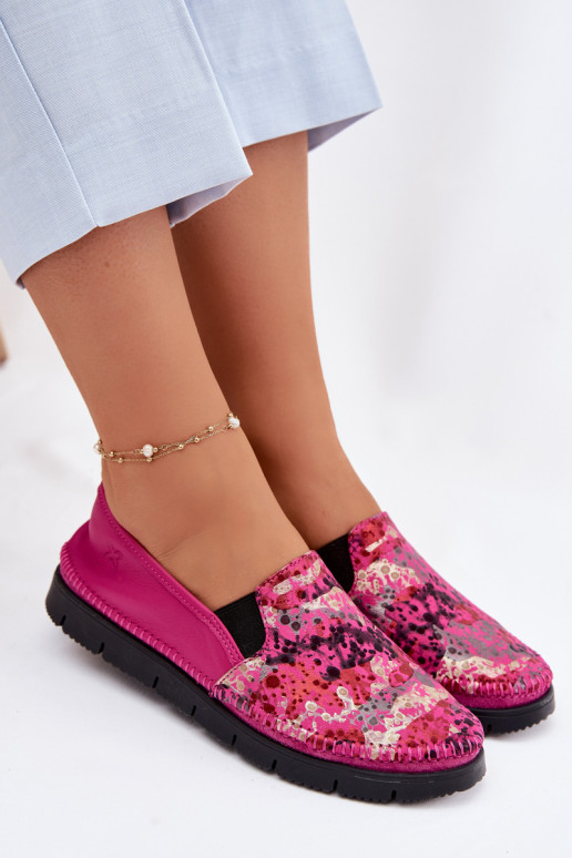 Stivali in pelle da donna Deveciejka 03512-73 colore rosa