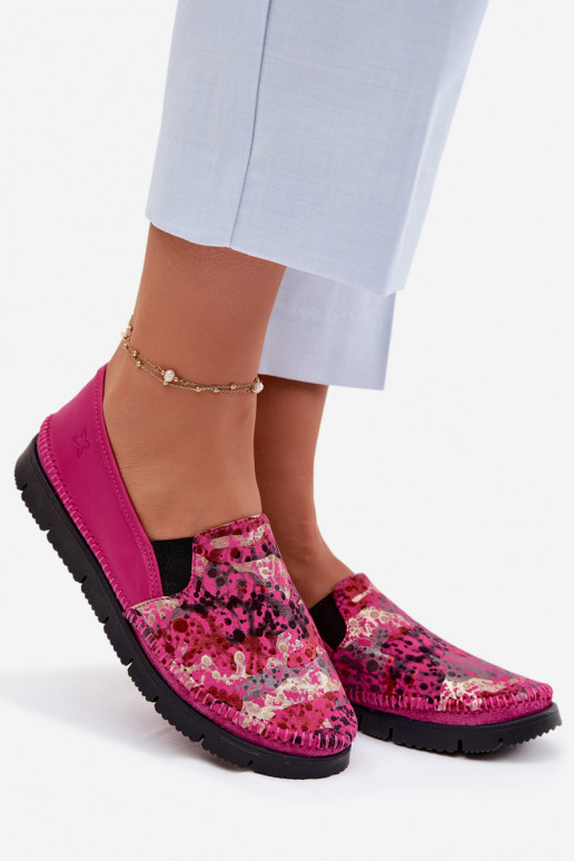 Stivali in pelle da donna Deveciejka 03512-73 colore rosa