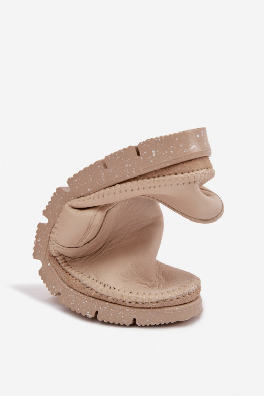 Stivali in pelle da donna Deveciejka 03512-04 beige