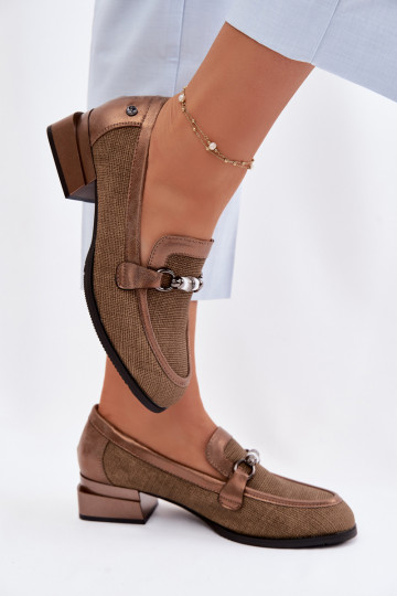 Scarpe da donna con tacco e dettagli decorativi Meliva color marrone