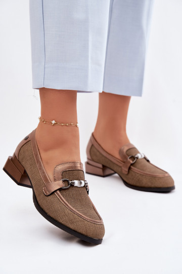 Scarpe da donna con tacco e dettagli decorativi Meliva color marrone 2