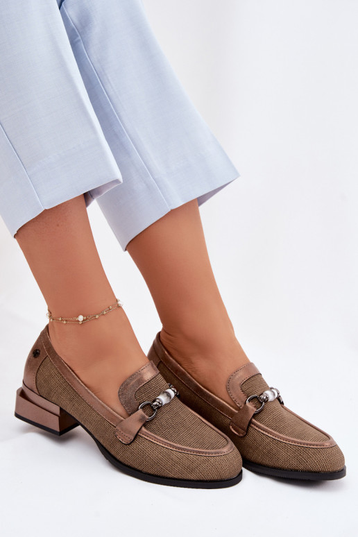 scarpe Femminile con i tacchi Con decorazioni Detalem colore marrone Meliva