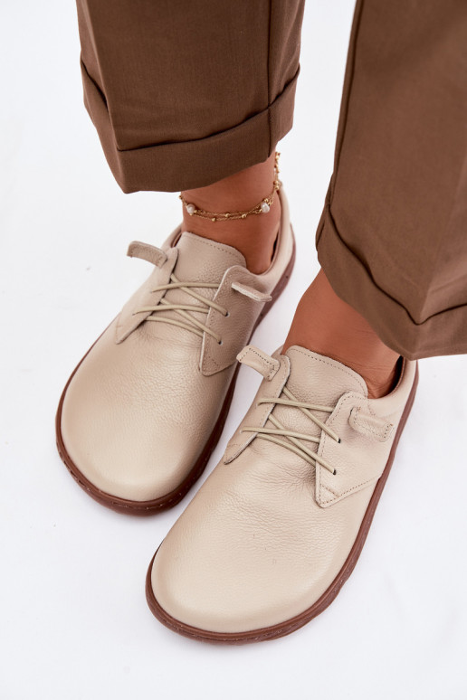 Pelle scarpe Barefoot Femminile Zazoo 10189 beige