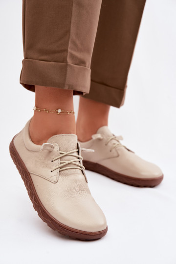 Pelle scarpe Barefoot Femminile Zazoo 10189 beige 2