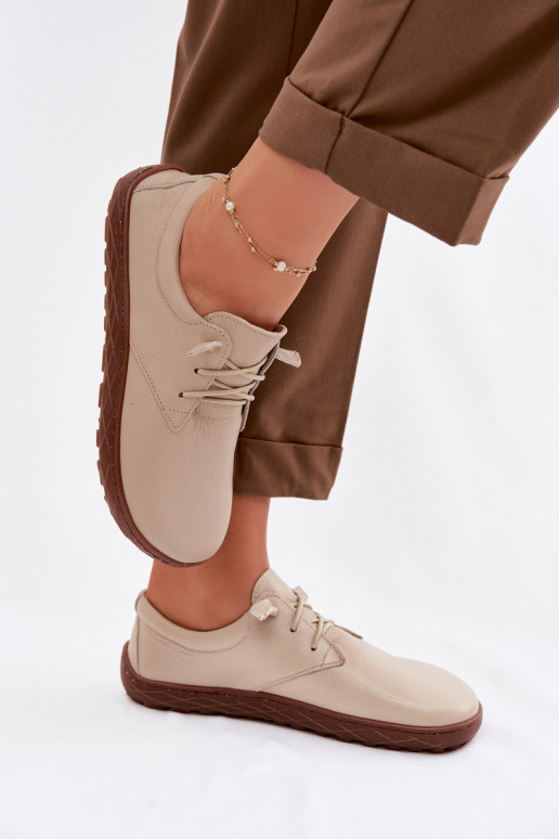 Pelle scarpe Barefoot Femminile Zazoo 10189 beige