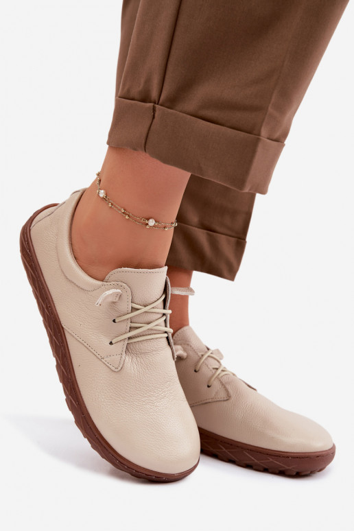 Pelle scarpe Barefoot Femminile Zazoo 10189 beige