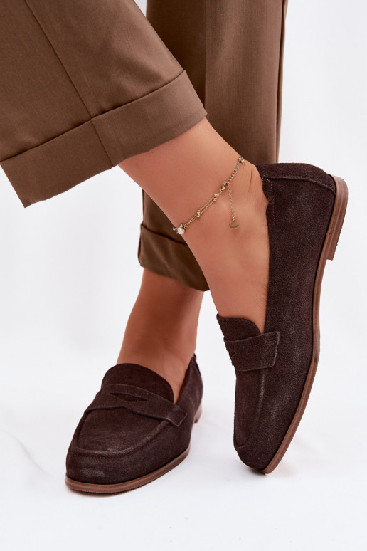 MocassiniAbilitatoturalnego dalla pelle scamosciatau Vinceza 18122 CzekoladoAe