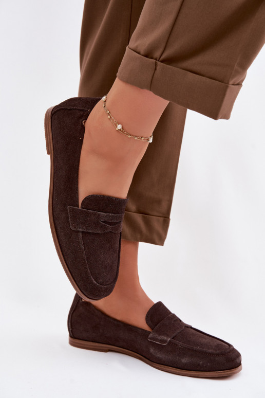 MocassiniAbilitatoturalnego dalla pelle scamosciatau Vinceza 18122 CzekoladoAe