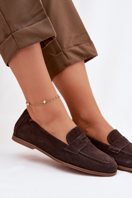 MocassiniAbilitatoturalnego dalla pelle scamosciatau Vinceza 18122 CzekoladoAe