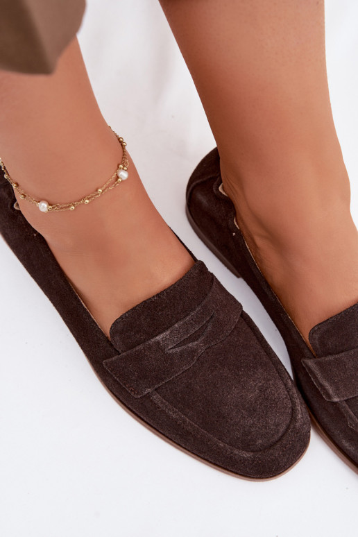 MocassiniAbilitatoturalnego dalla pelle scamosciatau Vinceza 18122 CzekoladoAe