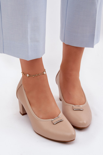 Scarpe con tacco Vinceza 58622 color sabbia